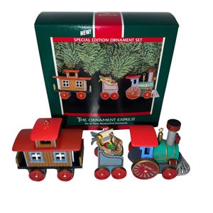 Hallmark Keepsake Ornament Handcrafted The Ornament Express Set Of 3 from 1989