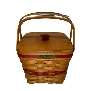 Longaberger Christmas Collection Cranberry Basket 1995 Ed. w/Protector & Liner