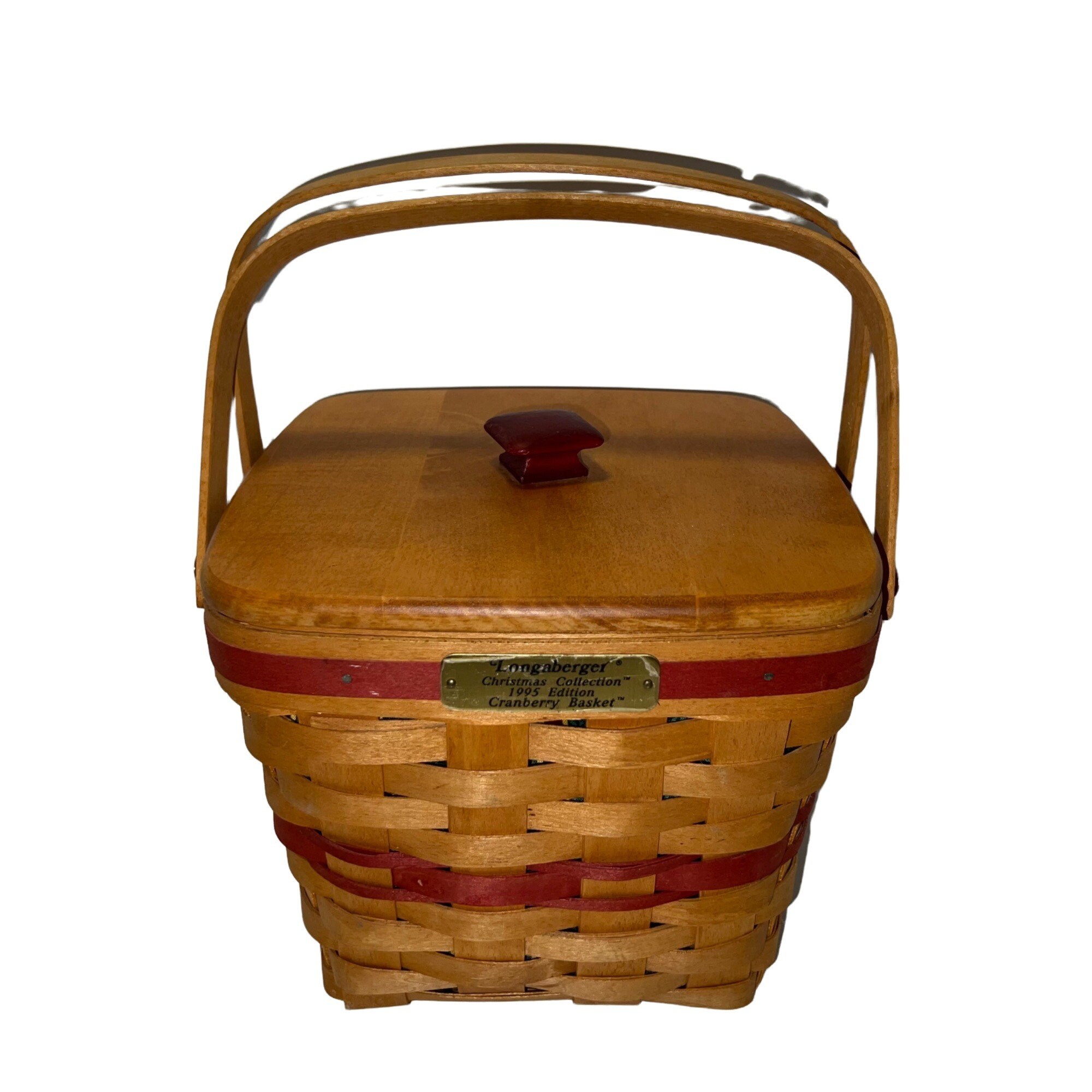 Longaberger Christmas Collection Cranberry Basket 1995 Ed. W