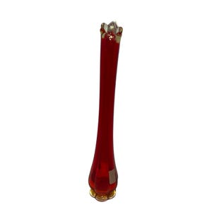 Vintage Viking Amberina Stretch Vase 14 1/4&quot;