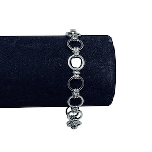 Chunky Silver Tone Round Link Bracelet (5797)