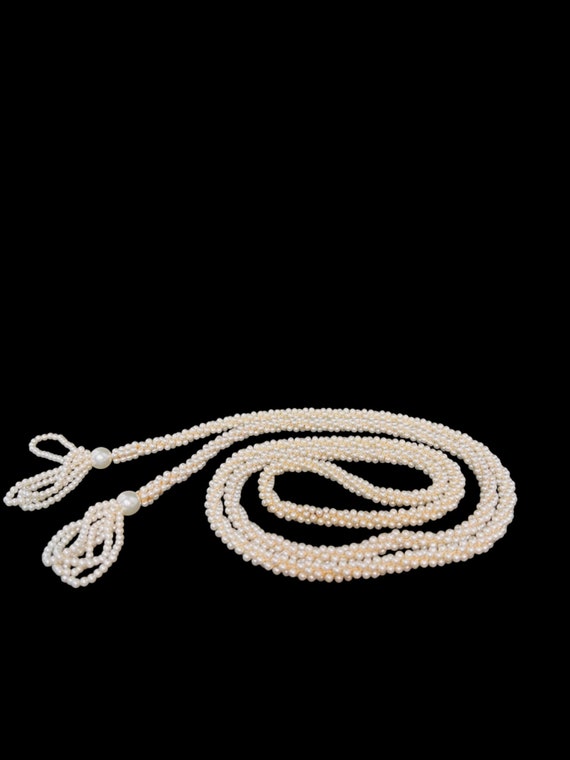 Single Strand Faux Pearl Necklace (4899) - image 3