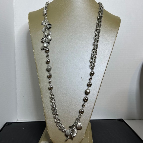 Vintage Silver Tone Lia Sophia Chain Necklace ( 2567) - Etsy