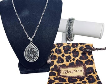 Conjunto de collar y pulsera con bisagra Brighton Crystal Rocks (5970)