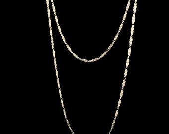 Single Strand Gold Tone Link Necklace (4723)