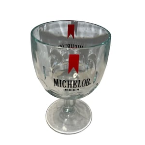Vintage Michelob Beer Thumbprint Goblet 6 1/8&quot;