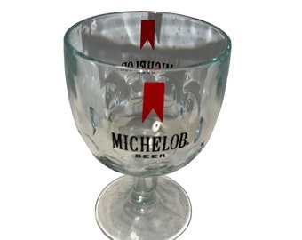Vintage Michelob Beer Thumbprint Goblet 6 1/8&quot;