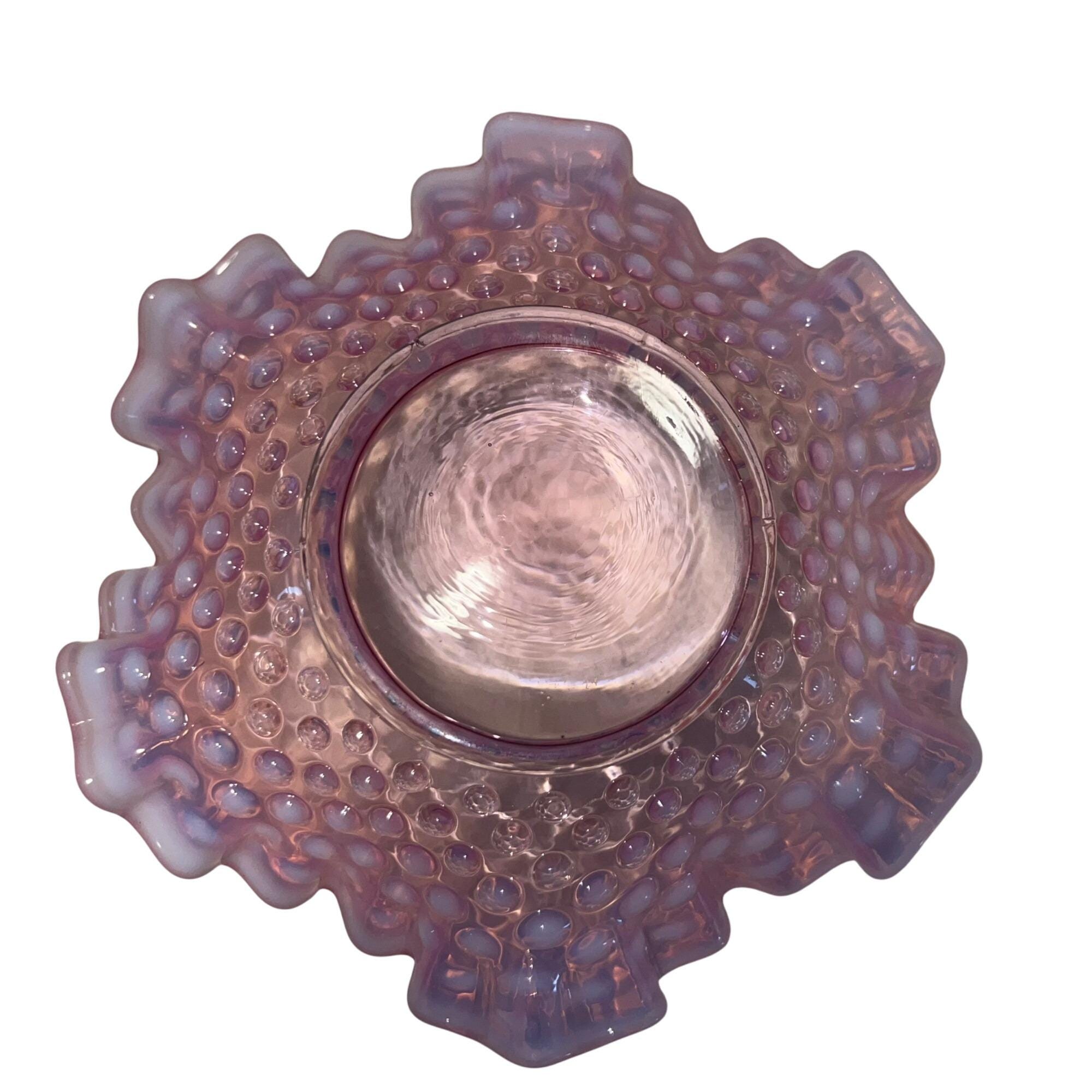 ヴィンテージ フェントン クランベリー オパールセント ホブネイル