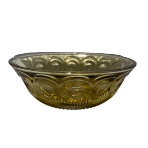 bol de service vintage Bartlett Collins Manhattan Amber Glass