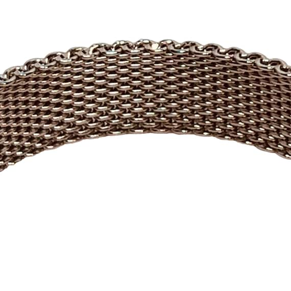 Silver Tone Mesh Bracelet - image 6