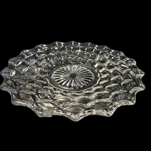 Vintage Fostoria American Clear Glass Salad Plate