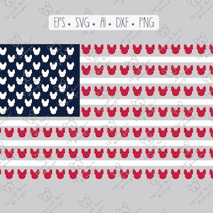 Französische Bulldogge, amerikanische Flagge, Frenchie Kopf, 4. Juli, Urlaub Handwerk, Clipart, Cricut, svg, eps, ai, dxf, png, digitaler INSTANT DOWNLOAD
