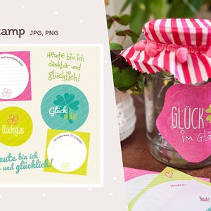 Glücksglas der Dankbarkeit (Digistamp) DEUTSCH