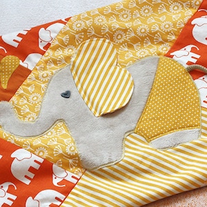 Elefant &quot;Nelefant&quot; (Applikationsvorlage und Nähanleitung) DEUTSCH