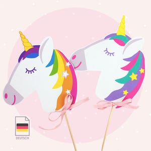 Druckvorlage Einhorn Einladungskarte