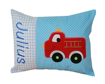 Cuddly pillow with fire brigade and desired name