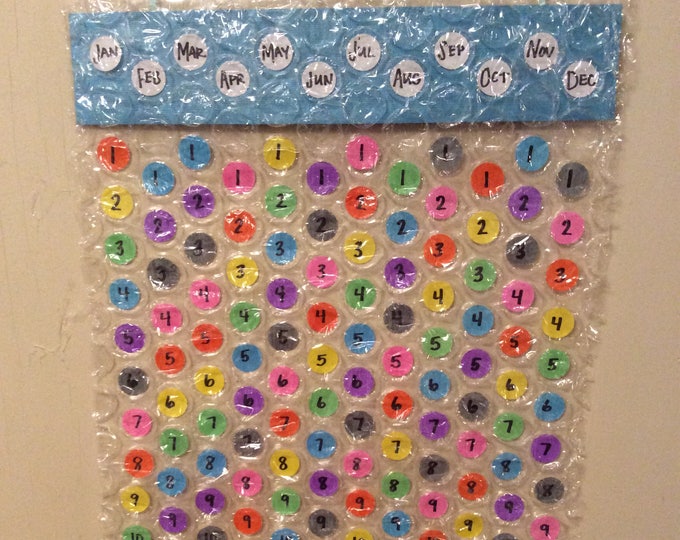 Bubble Wrap Calendar Homemade Calendar Bubble Wrap Calendar Yearly Bubble Wrap Calendar Homemade Calendar Bubble Wrap Calendar Yearly