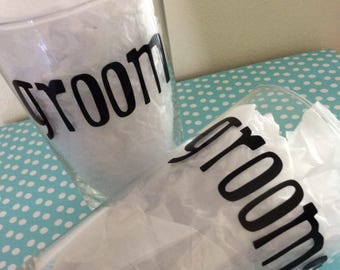 Wedding Pint Glasses; Wedding Glasses; Groom Pint Glass; Best Man Pint Glass; Groomsman Pint Glass; Wedding Party Glasses
