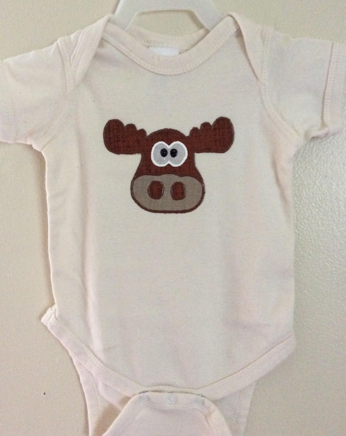 Cute Moose Outfit Hand Decorated Outfit Moose Outfit Animal Outfit Baby Outfit Moose Bodysuit