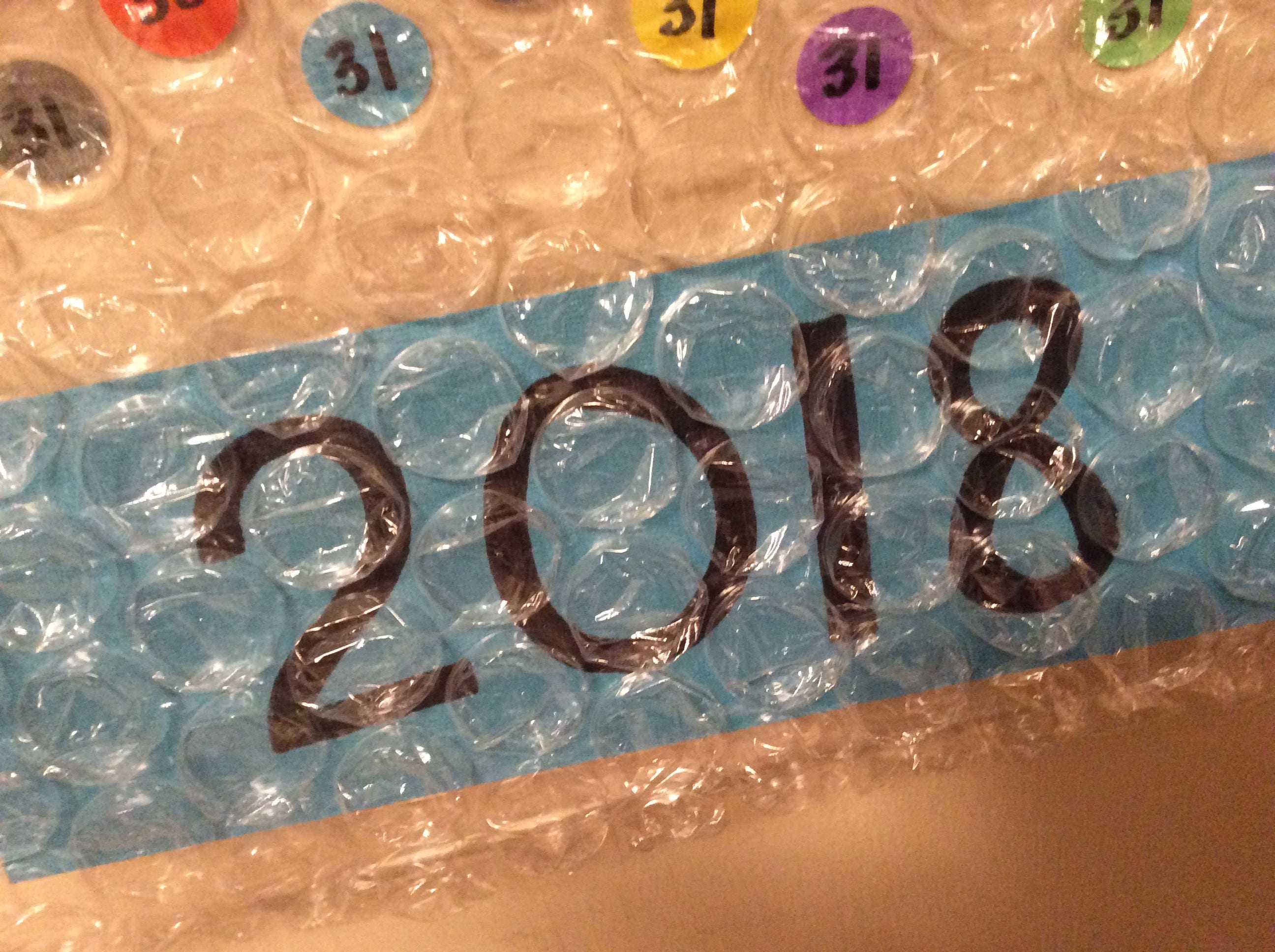Bubble Wrap Calendar Homemade Calendar Bubble Wrap Etsy