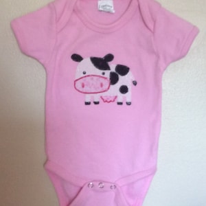 Cute Cow Outfit; Hand Decorated Outfit; Cow Outfit; Baby Outfit; Cow Bodysuit; Hand Decorated Bodysuit; Baby Bodysuit; Cute Cow; Bodysuit