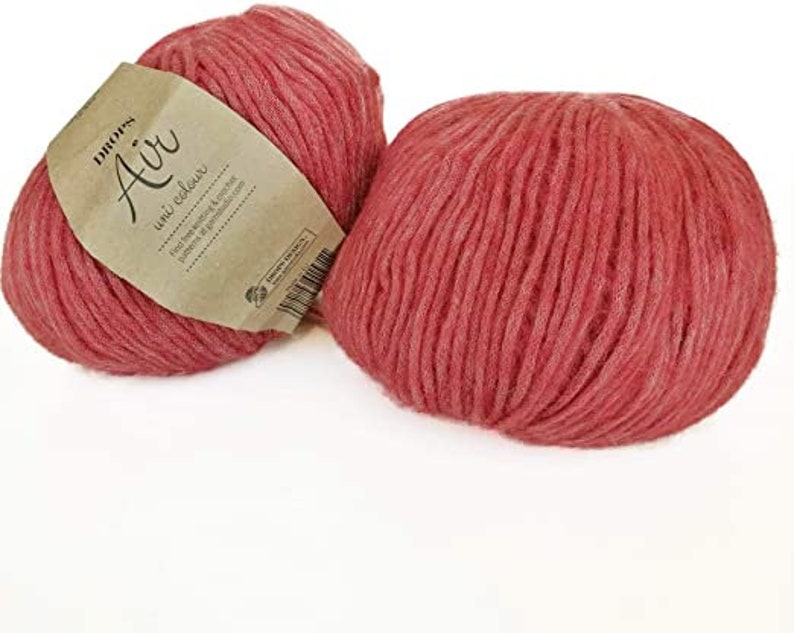 Drops Air Yarn Color 23 Coral Reef Baby Alpaca Wool Blend Etsy Canada