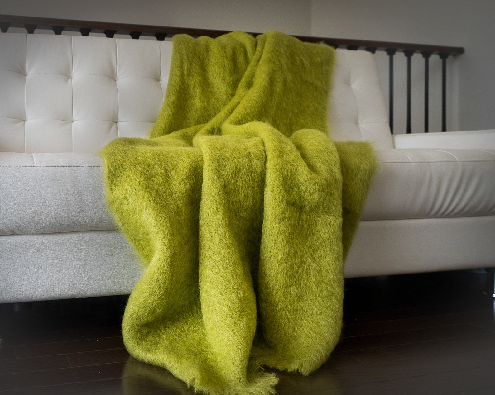 Green mohair blanket throw handmade 100 angora goat Natural Etsy