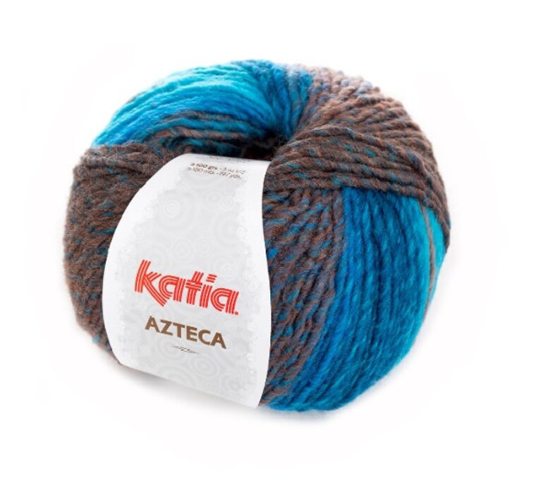 Katia Azteca Yarn 7845 Self striping wool for knitting Etsy