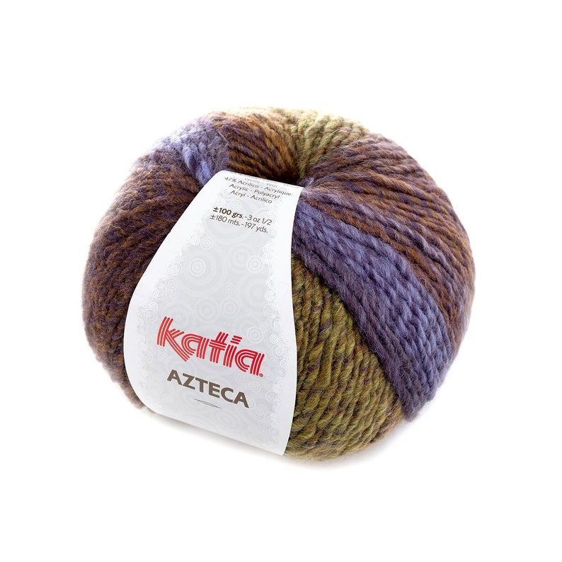 Katia Azteca Yarn 7862 Self striping wool for knitting Etsy