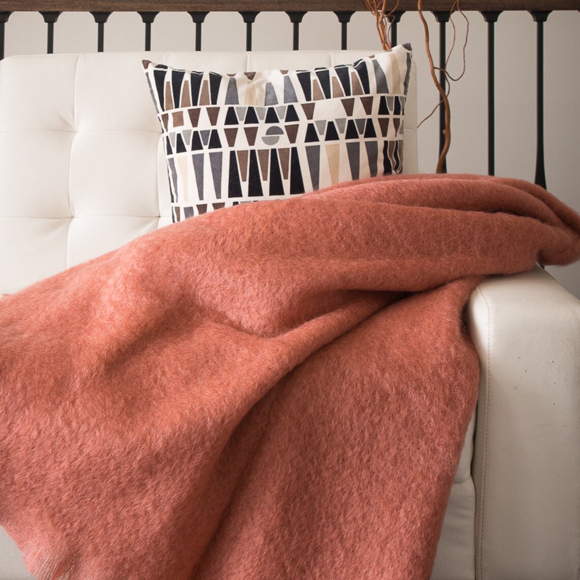 Mohair throw blanket 100 angora Cozy large wool blanket Etsy