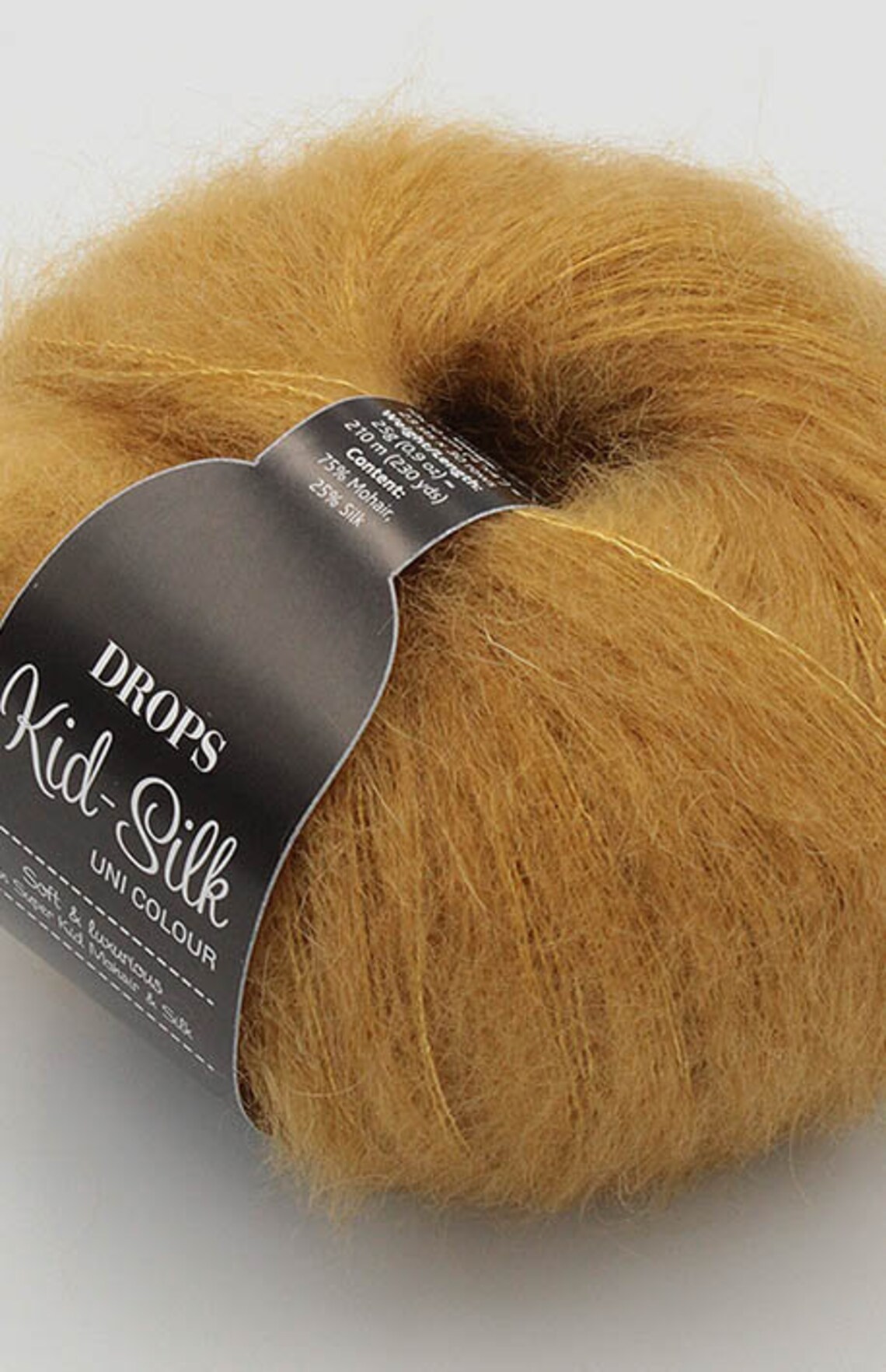 Drops Kid Mohair color 30 Curry with silk yarn Shipping from Etsy