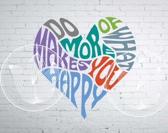 digital heart word art