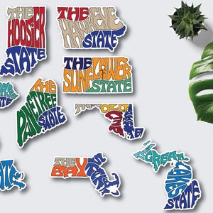 Bundle Print and Cut Svg Png Stickers 50 States Nicknames - Etsy