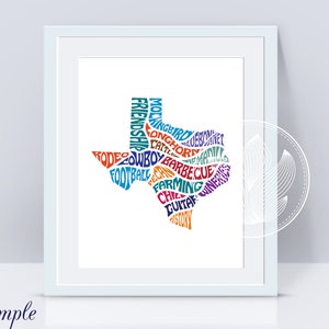 Texas Words characteristics, Svg Dxf Eps Png Jpg, Word in map shape, Lettering design, Wall decor, Rodeo, Friendship, Cowboy image 3