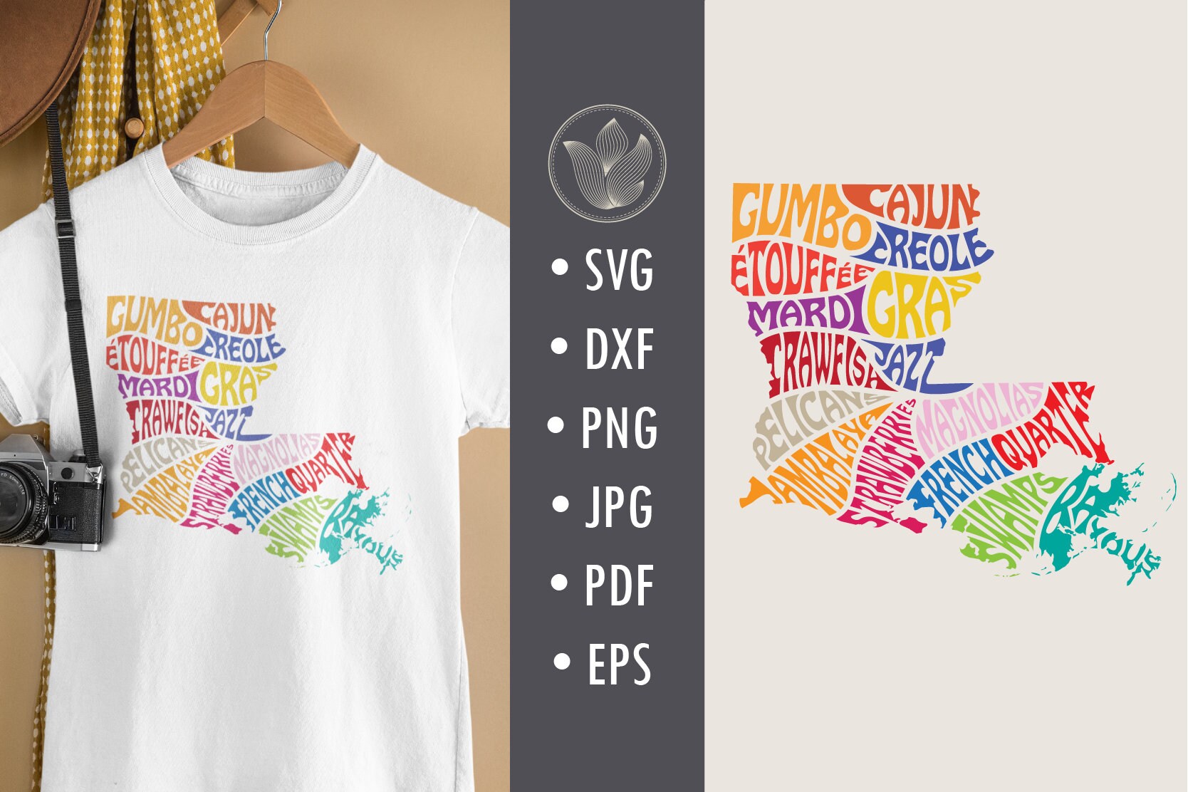 Louisiana Words Characteristics Svg Dxf Eps Png Jpg Word in Etsy