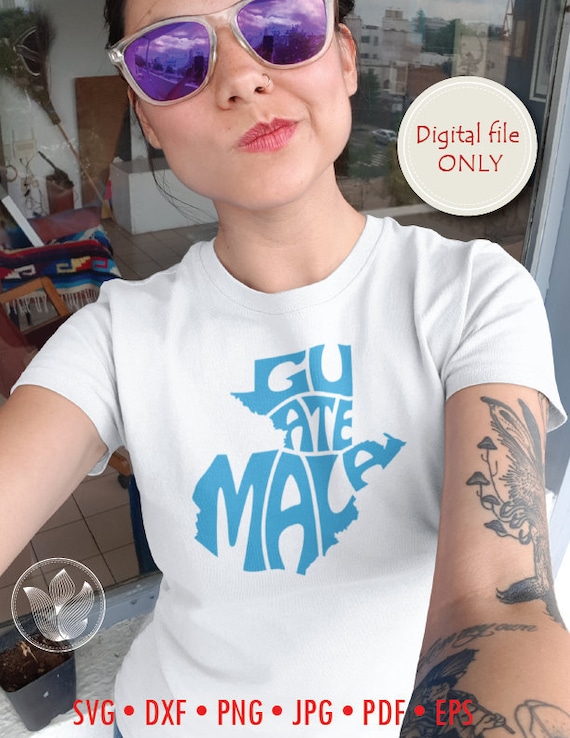 Download Guatemala Word Art Svg Dxf Eps Png Jpg T Shirt Typography Etsy