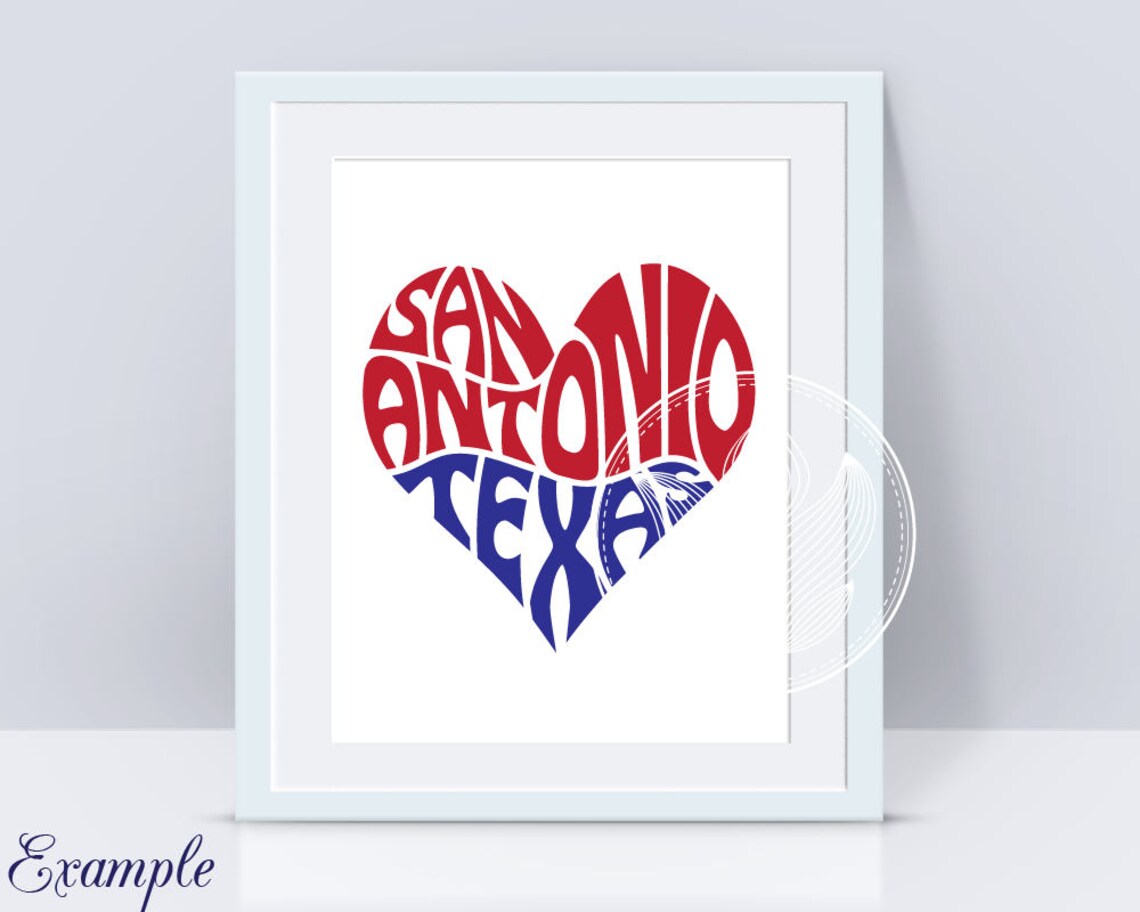 San Antonio Texas Word Art San Antonio TX Svg Dxf Eps Png Etsy