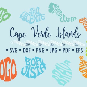Cape Verde Islands svg cut files, lettering designs