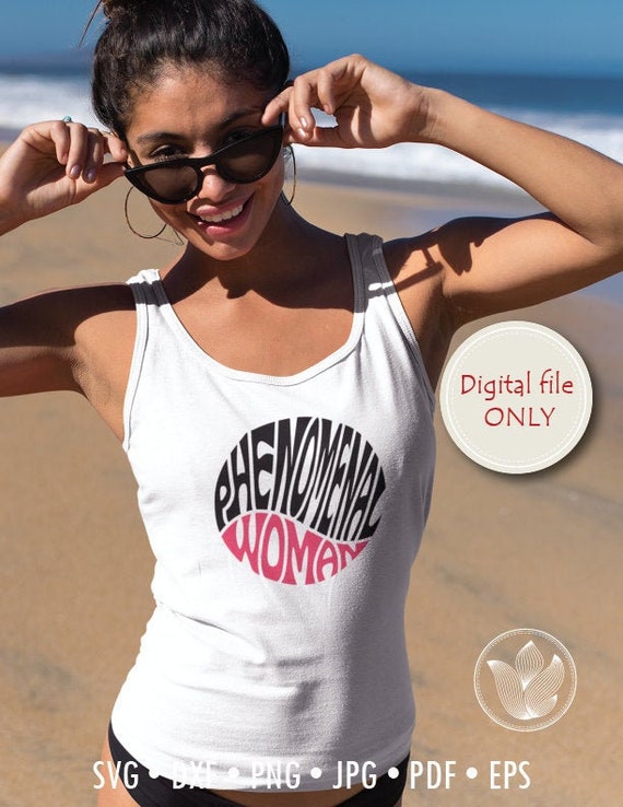 Download Phenomenal woman word art Svg Dxf Eps Png Jpg T-shirt | Etsy