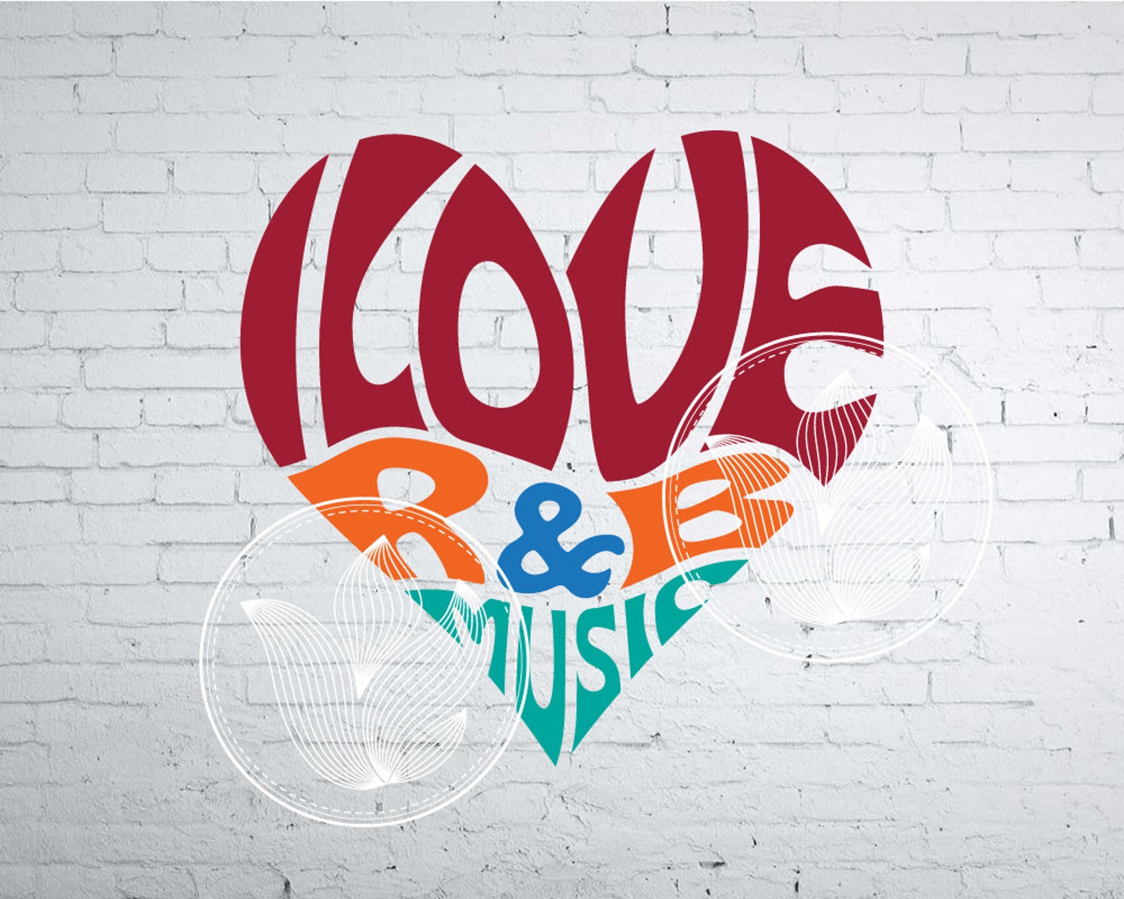 I love R&B music Word Art Svg Dxf Eps Png Jpg Logo design Etsy