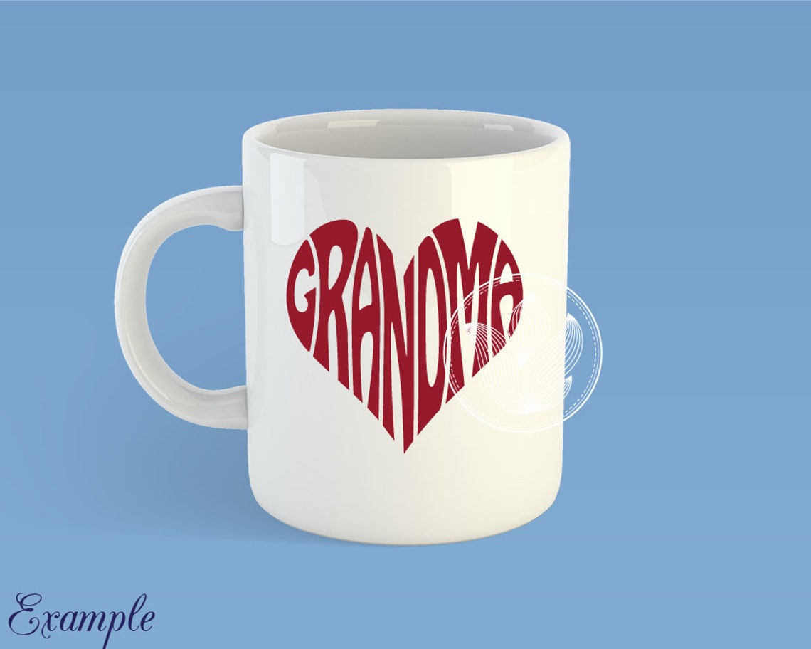 Grandma Word Art Grandma Svg Dxf Eps Png Jpg Logo Design Etsy