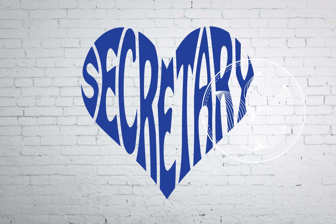 Secretary Word Art Secretary Svg Dxf Eps Png Jpg Logo Etsy
