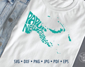 Papua New Guinea Map SVG, Papuan Country National Border Boundary