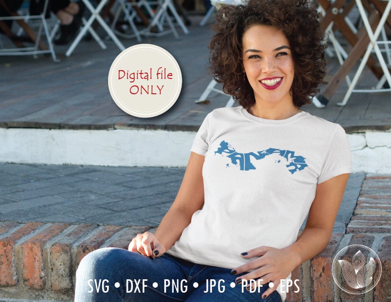 Download Panama Word Art Svg Dxf Eps Png Jpg T Shirt Typography Overlay Map Shape Cut File