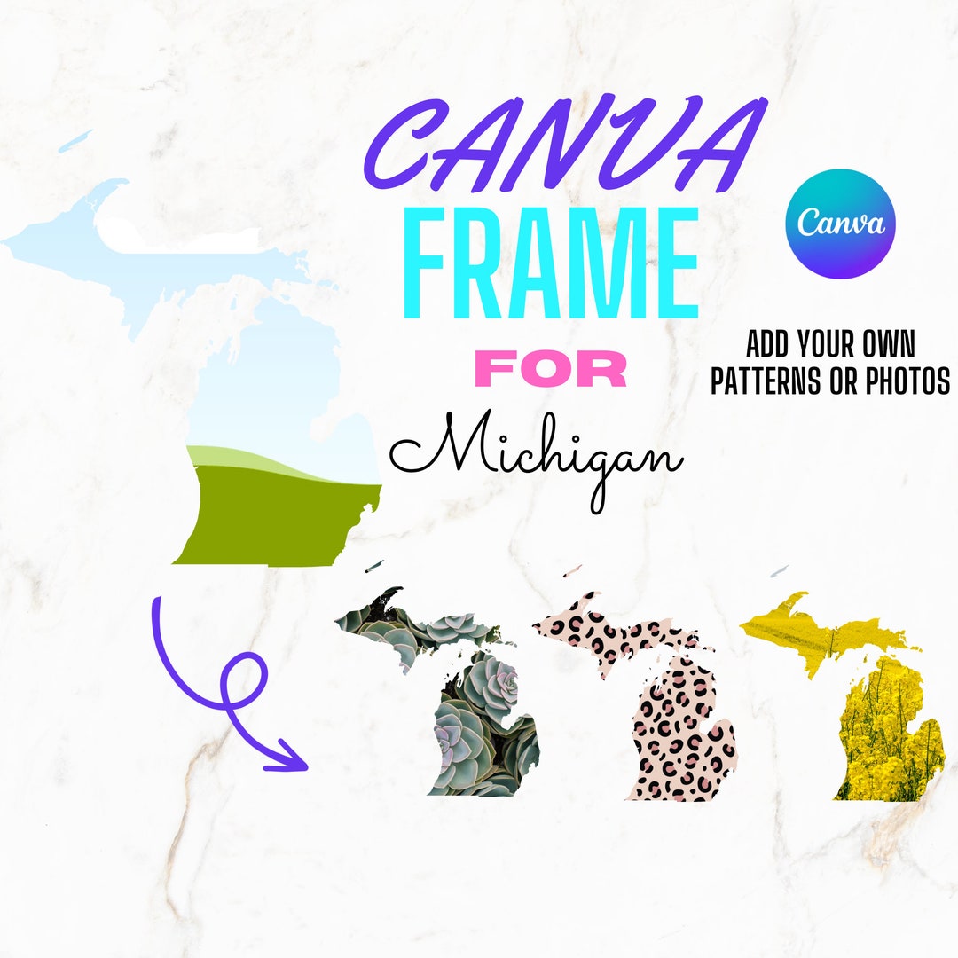 Michigan Pdf Frame Canva Frame for Michigan Digital Template - Etsy Ireland