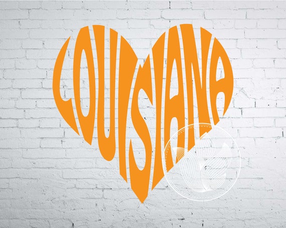 Louisiana Typography Necklace