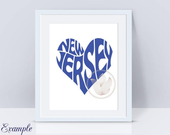 New Jersey wall decor New Jersey word in map shape New Jersey logo design New Jersey Word Art New Jersey Svg Dxf Eps Png Jpg