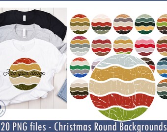 Christmas Round Distressed Backgrounds