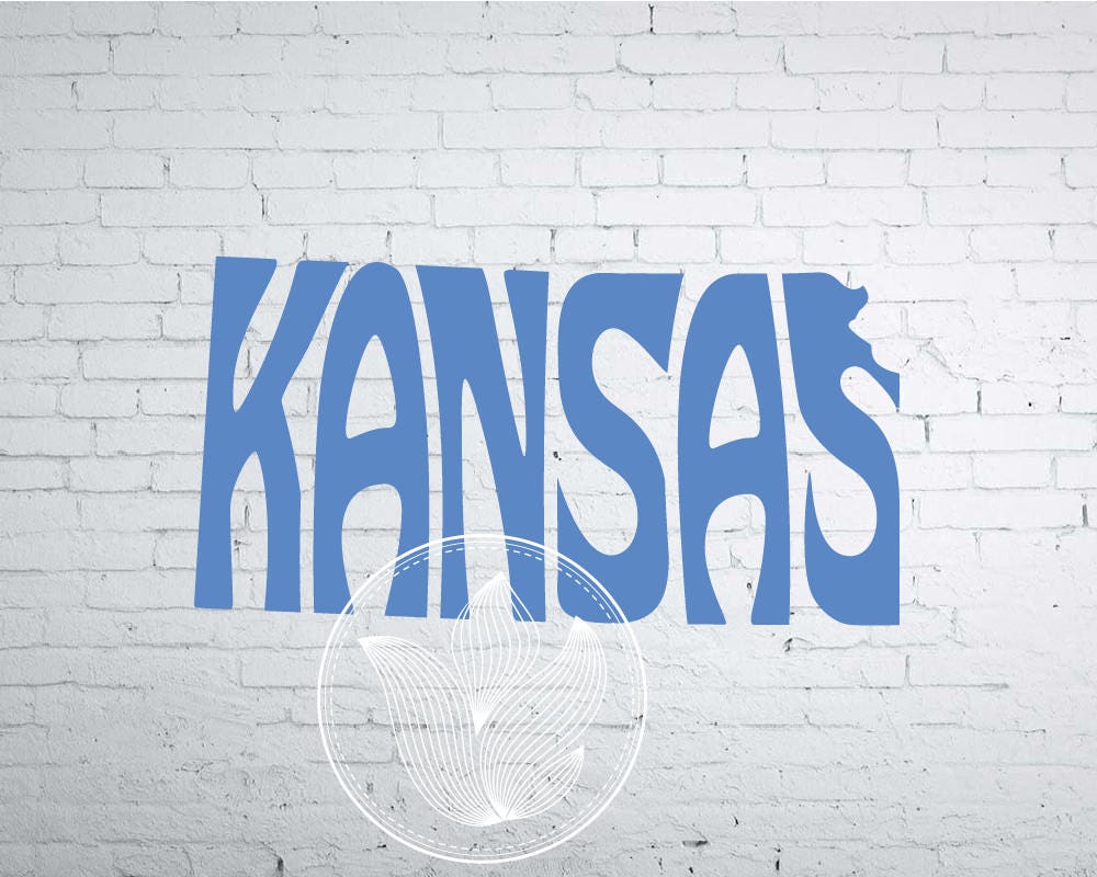 Digital Kansas Word Art Kansas jpg png eps svg dxf