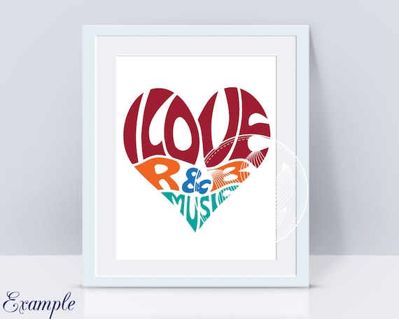 Svg Dxf Eps Png Jpg I love gospel music Word Art Logo design I love gospel music wall decor Word in heart shape